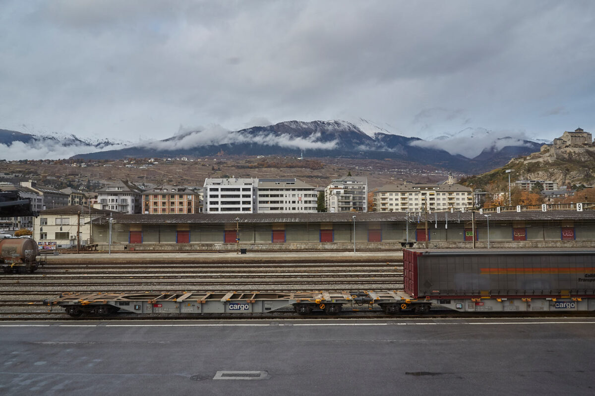 View of Sion seen from the lab. EPFL Sion, December 2019. - View of Sion seen from the lab. EPFL Sion, December 2019. - Copyright © © S. Borcard - N. Metraux - Sion - Canton de Valais - Suisse - 